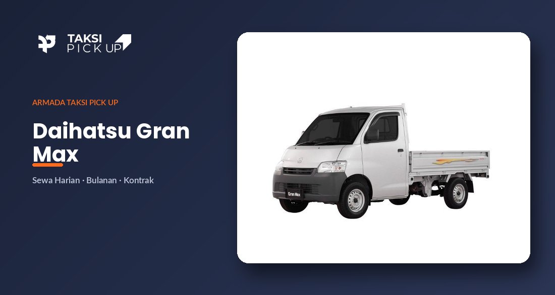 Daihatsu Gran Max - Taksi Pick Up